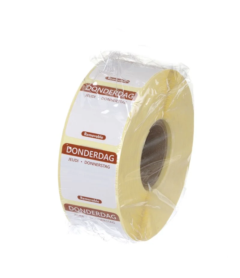 HENDI Täglich anwendbare Lebensmittelsicherheitsetiketten – Donnerstag – Braun – 25 × 25 mm – 1000 Stück