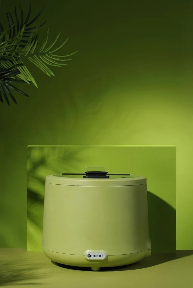 HENDI Suppenkessel UNIQ – 8 l – 230 V / 500 W – designed by Robert Bronwasser – Grün – Ø 365 × H 325 mm