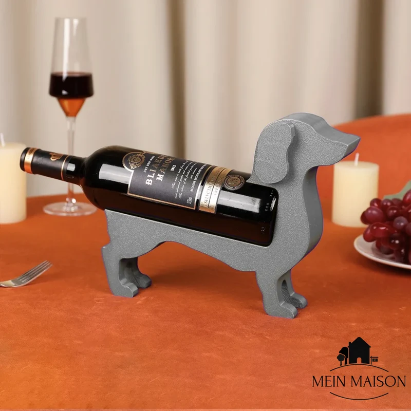 Wijnfleshouder Teckel CorkHound | Origineel Design | Stevig & Decoratief | Voor 375–500 ml
