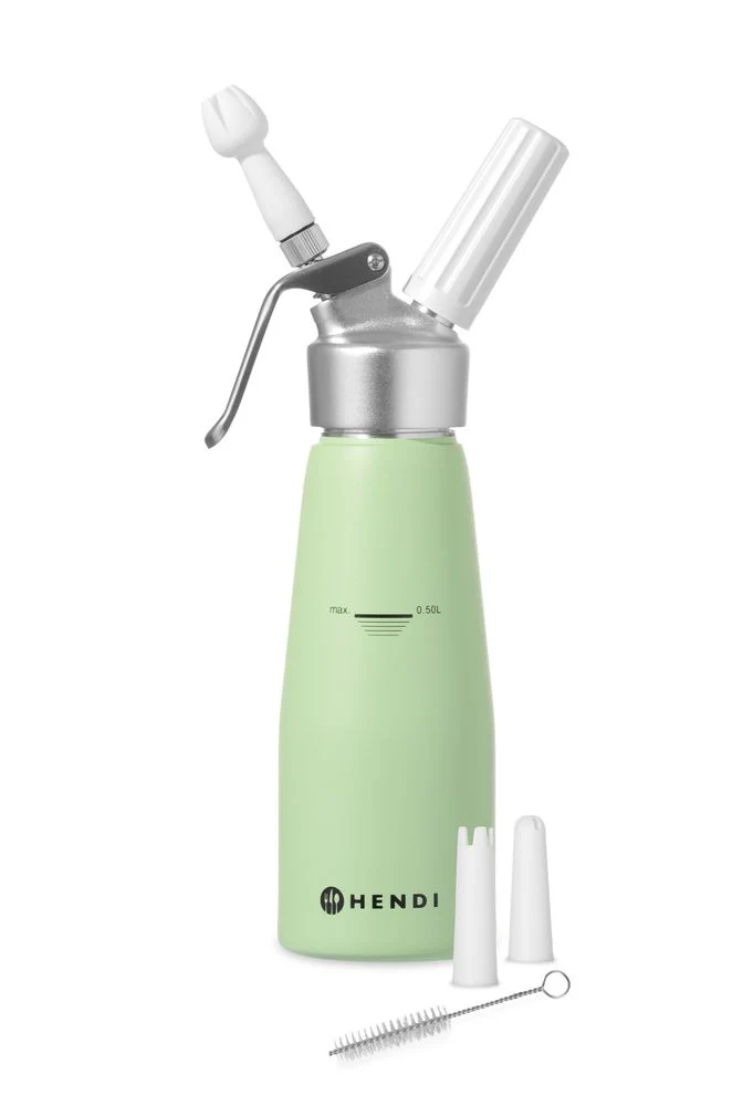 HENDI Sahnespender – 0,5 l – Pastellgrün – Ø 80 × H 260 mm