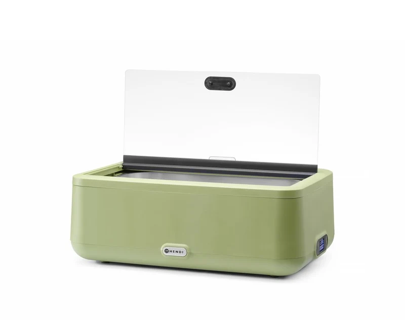 HENDI Chafing Dish UNIQ – GN 1 / 1 – 230 V / 700 W – designed by Robert Bronwasser – Grün – 607 × 402 × H 245 mm