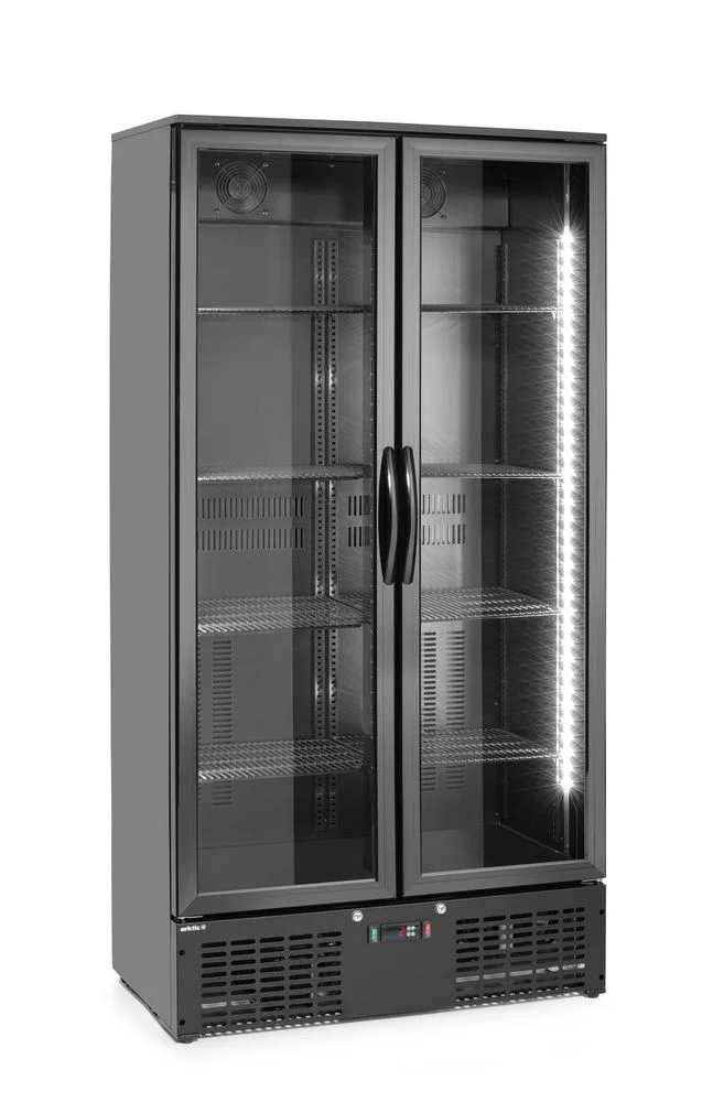 Arktic Bar-Kühlschrank mit zwei Türen – 477 l – 230 V / 365 W – Schwarz – 530 × 900 × H 1820 mm