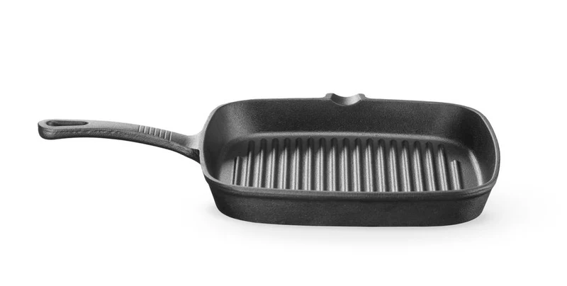 HENDI Gusseisen-Grillpfanne – 230 × 230 × H 25 mm
