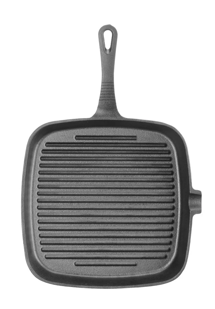 HENDI Gusseisen-Grillpfanne – 230 × 230 × H 25 mm