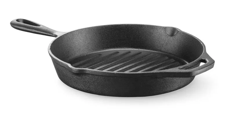 HENDI Gusseisen-Grillpfanne – 398 × 265 × H 48 mm