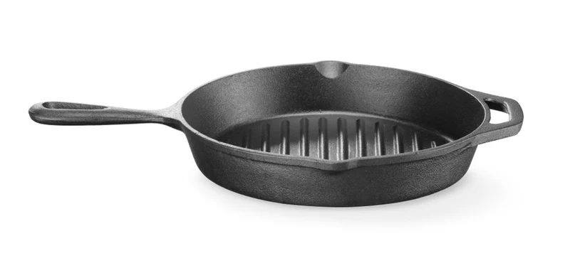 HENDI Gusseisen-Grillpfanne – 398 × 265 × H 48 mm