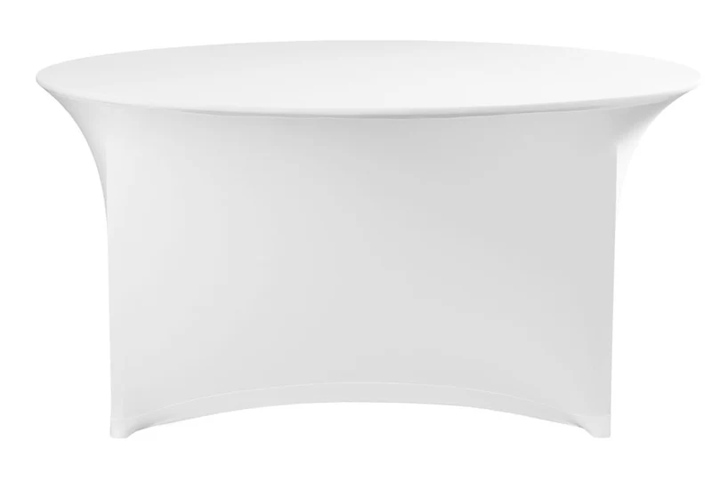 HENDI Tischbezug rund – Kitchen Line – 817407 – Weiß – Ø 1800 × H 760 mm