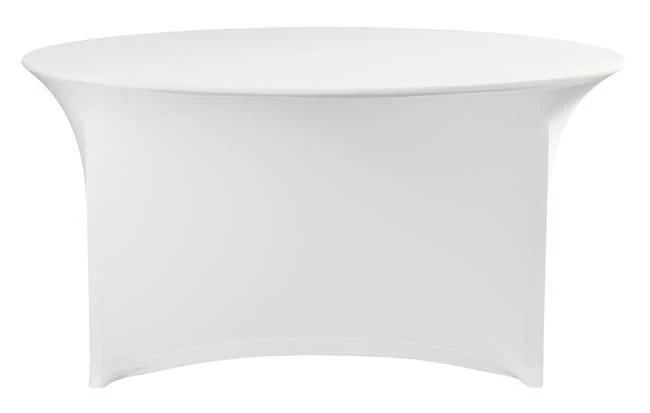 HENDI Tischbezug rund – Kitchen Line – 817407 – Weiß – Ø 1800 × H 760 mm