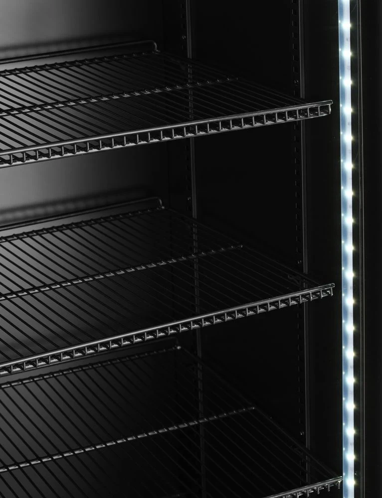 Arktic Rückwandkühlschrank mit hinterleuchteter Blende, zweitürig – 512 l – 230 V / 510 W – Schwarz – 585 × 1120 × H 1900 mm