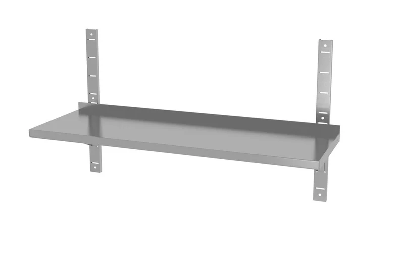 HENDI Wandablage einstellbar, einfach, mit 2 Halterungen – 1200 × 300 × H 600 mm