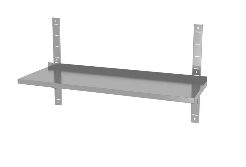 HENDI Wandablage einstellbar, einfach, mit 2 Halterungen – 1000 × 300 × H 600 mm