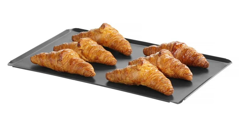 HENDI Backblech mit Antihaftbeschichtung CONVECTOMAT BAKE – GN 1 / 1 – Schwarz – 530 × 325 × H 10 mm