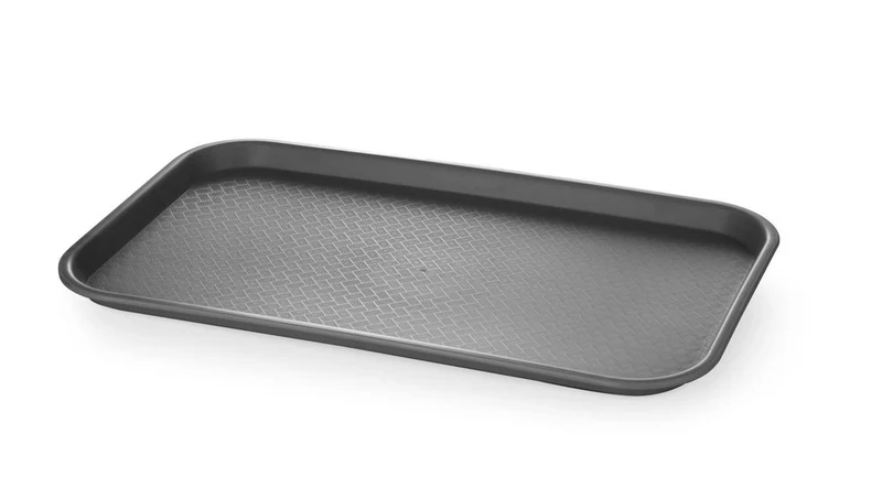 AmerBox Fast-Food-Tablett GN 1 / 1 Polypropylen – Rechteckig – Schwarz – 530 × 325 × H 20 mm