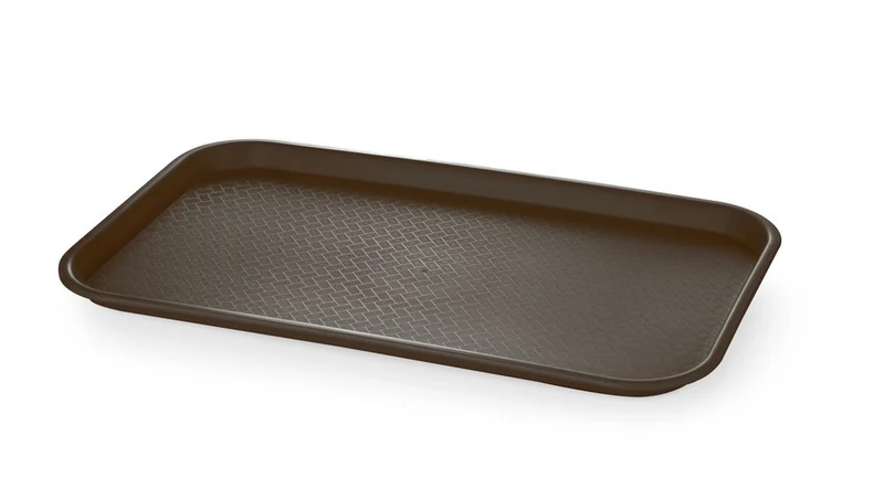 AmerBox Fast-Food-Tablett GN 1 / 1 Polypropylen – Rechteckig – Braun – 530 × 325 × H 20 mm