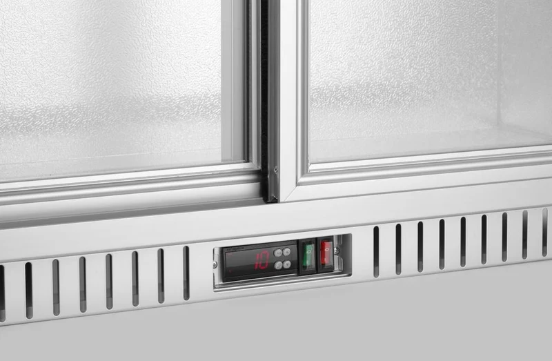 Arktic Bar-Kühlschrank mit 2 Schiebetüren – 150 l – 230 V / 175 W – Silber – 900 × 520 × H 840 mm