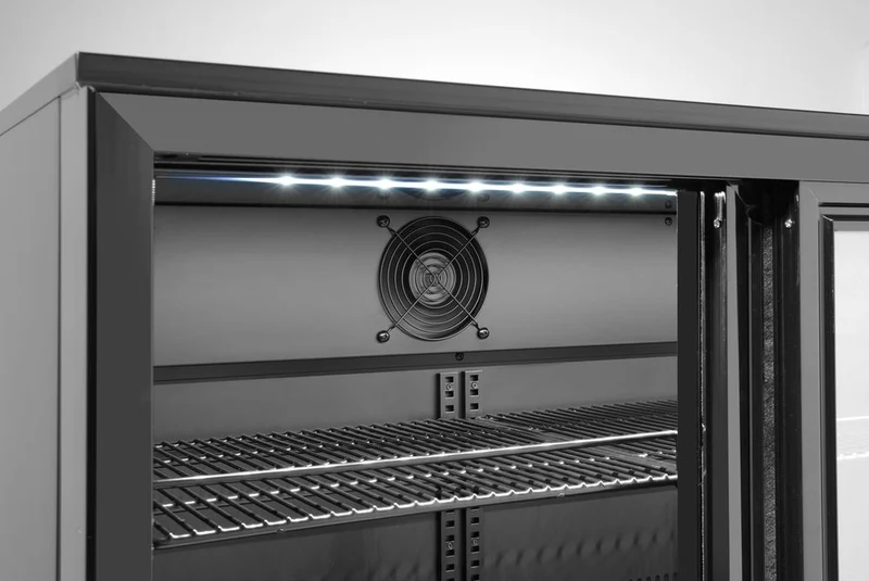 Arktic Kühlschrank mit drei Schiebetüren an der Bar – 254 l – 230 V / 160 W – Schwarz – 520 × 1350 × H 870 mm