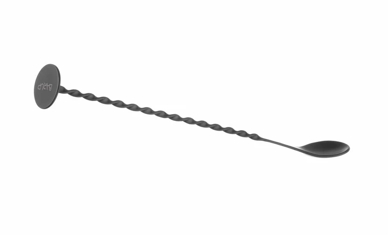 BarUp Barlöffel mit Stößel – Schwarz – 280 × 35 mm