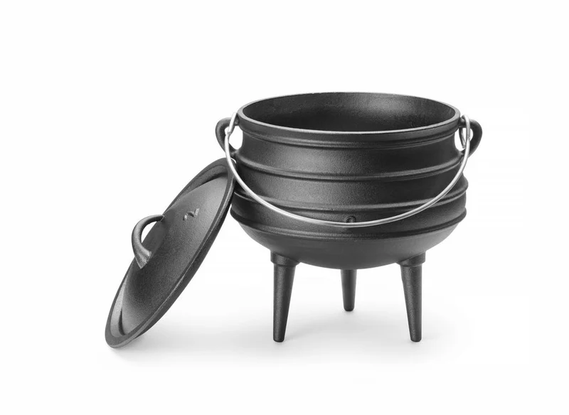 HENDI Gusseisentopf – Schwarz – Ø 245 × H 280 mm