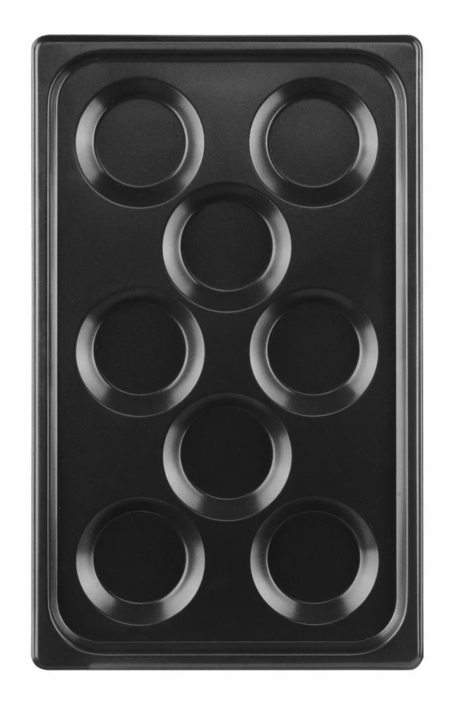HENDI Blech mit Antihaftbeschichtung CONVECTOMAT EIERBLECH – GN 1 / 1 – Schwarz – 530 × 325 × H 26 mm