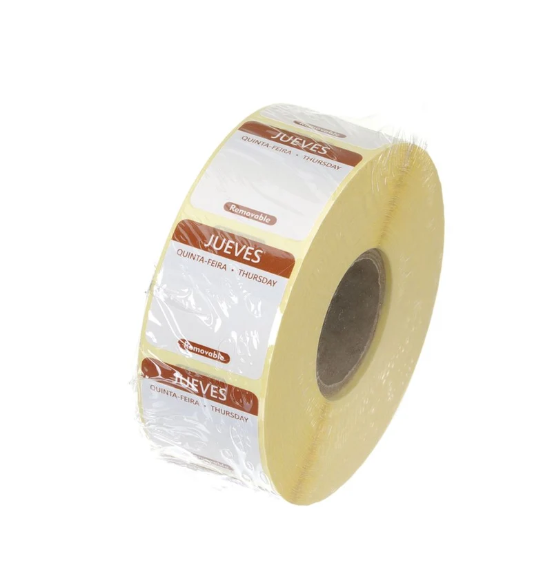 HENDI Täglich anwendbare Lebensmittelsicherheitsetiketten – Donnerstag – Braun – 25 × 25 mm – 1000 Stück