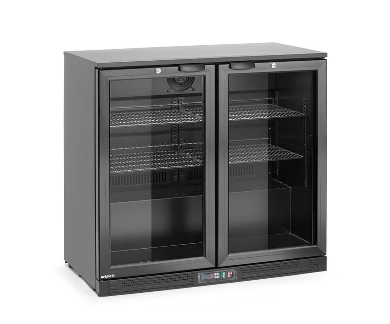 Arktic Bar-Kühlschrank mit doppelter Tür – 158 l – 230 V / 160 W – Schwarz – 530 × 900 × H 870 mm