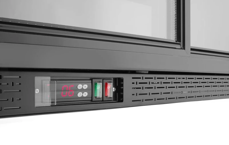 Arktic Bar-Kühlschrank mit zwei Schiebetüren – 158 l – 230 V / 160 W – Schwarz – 520 × 900 × H 870 mm