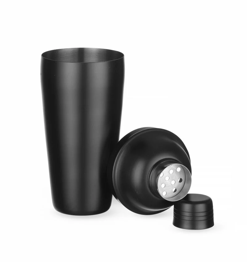 BarUp Cobbler Shaker, 3-teilig – Schwarz – Ø 85 × H 240 mm