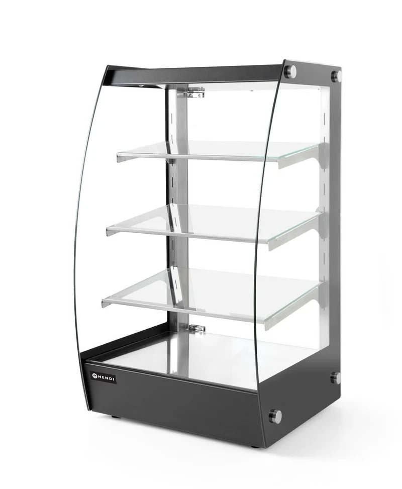 HENDI Offene Vitrine mit Regalablagen 75 L – 230 V / 2 W – 415 × 390 × H 716 mm