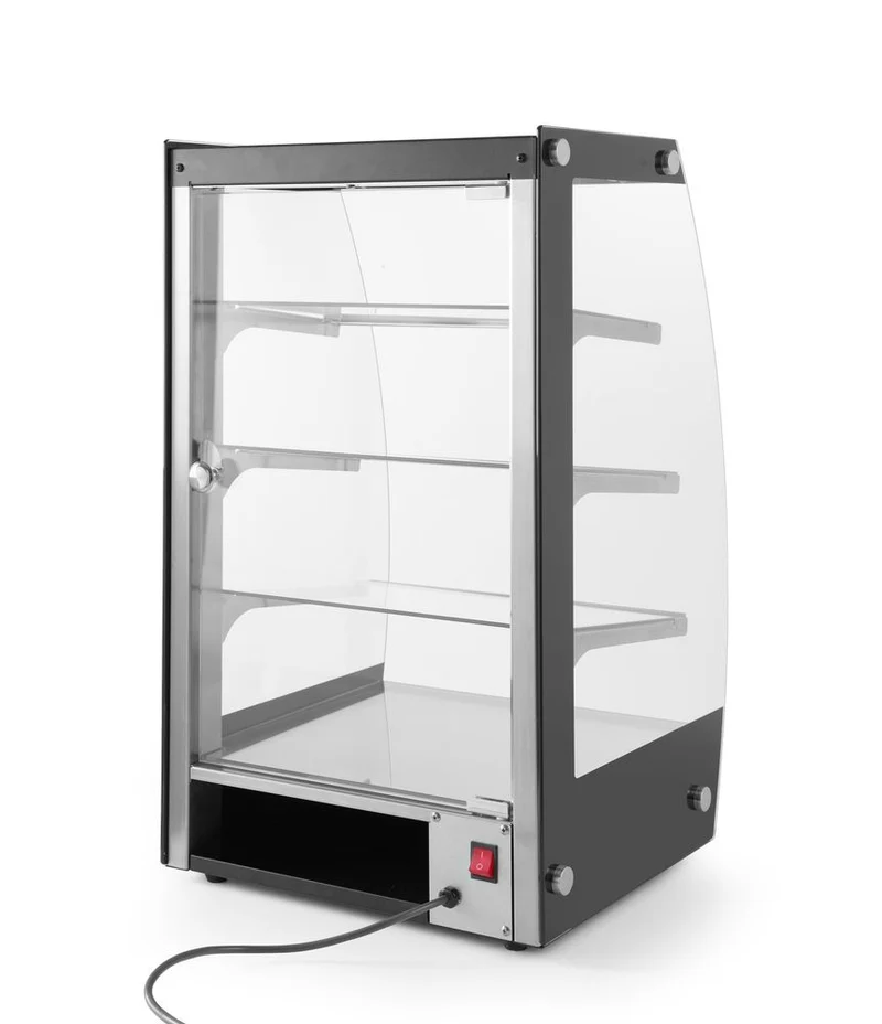 HENDI Offene Vitrine mit Regalablagen 75 L – 230 V / 2 W – 415 × 390 × H 716 mm