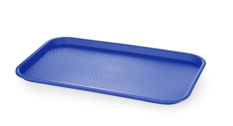 AmerBox Fast-Food-Tablett GN 1 / 1 Polypropylen – Rechteckig – Blau – 530 × 325 × H 20 mm