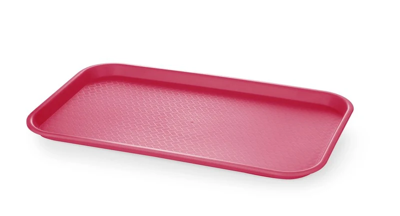 AmerBox Fast-Food-Tablett GN 1 / 1 Polypropylen – Rechteckig – Rot – 530 × 325 × H 20 mm