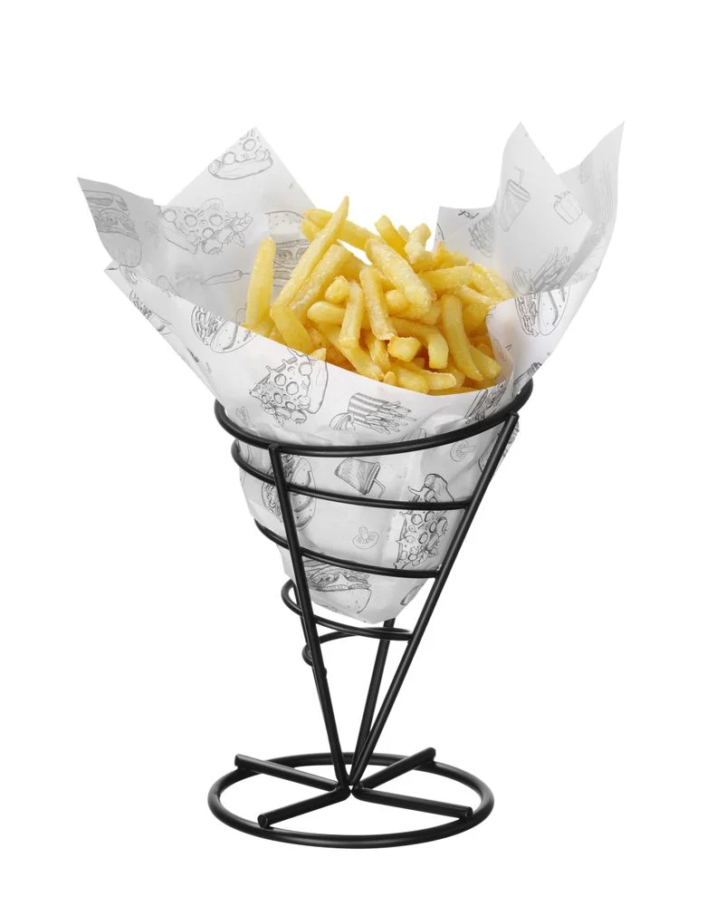 HENDI Einschlagpapier, fettdicht – Fastfood-Muster – 250 × 350 mm – 500 Stück