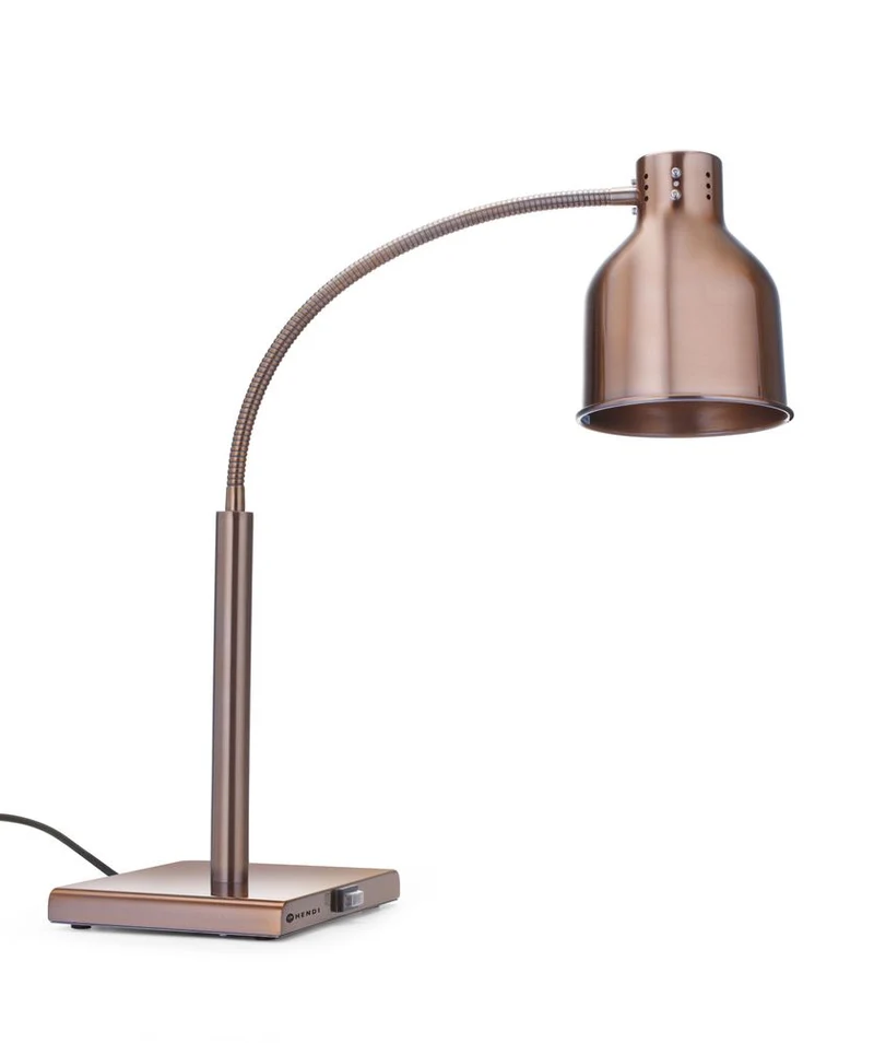 HENDI Flexible Wärmelampe – 230 V / 250 W – Kupfer – 268 × 203 × H 660 mm