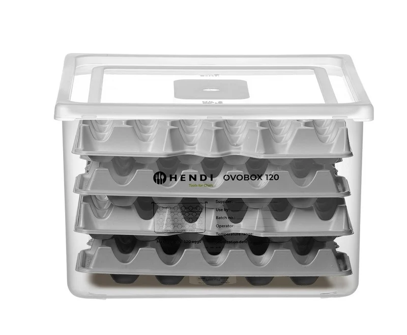 HENDI Eierbehälter OVOBOX 120 – GN 2 / 3 – 18 l – Rechteckig – 355 × 325 × H 200 mm