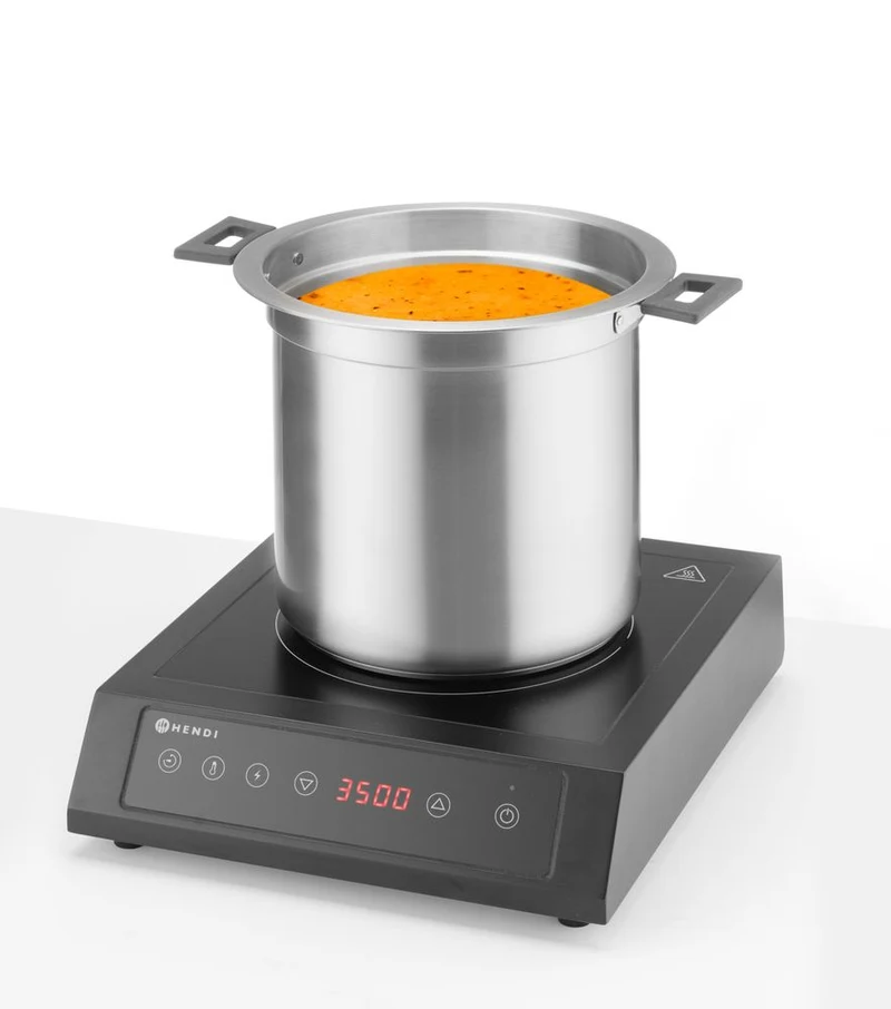 HENDI Suppenkessel ohne Wasser, 10 l – 230 V / 450 W – Schwarz – Ø 330 × H 398 mm