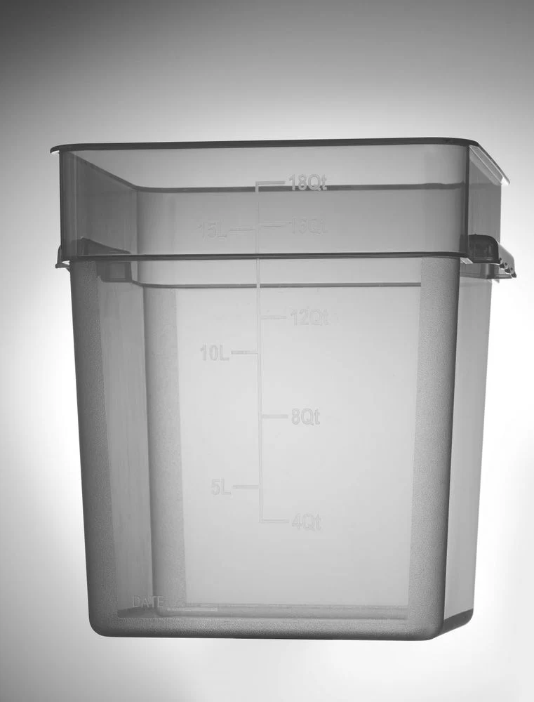 HENDI Lebensmittelbehälter mit Skala – 17,2 l – 290 × 290 × H 320 mm