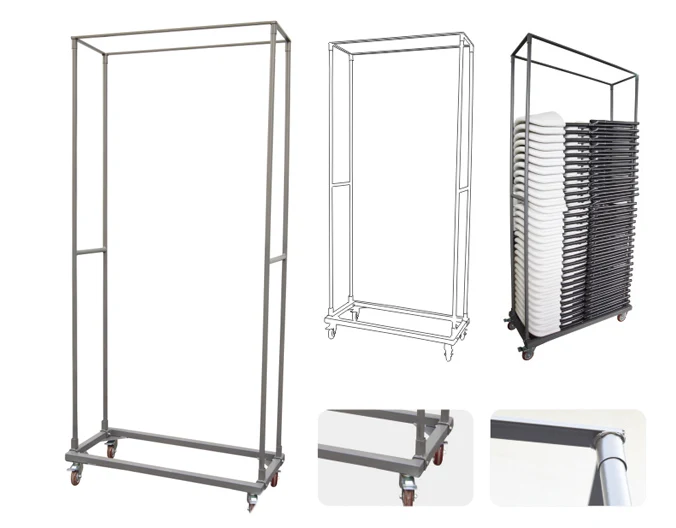 AmerBox Transportwagen für Stühle – 1140 × 492 × H 1895 mm