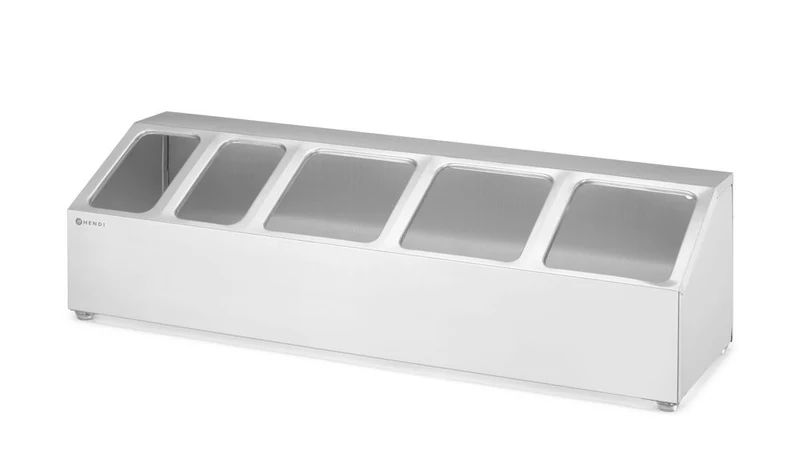 HENDI Halterung für Gastronorm-Behälter – 5 Fächer – 745 × 245 × H 215 mm
