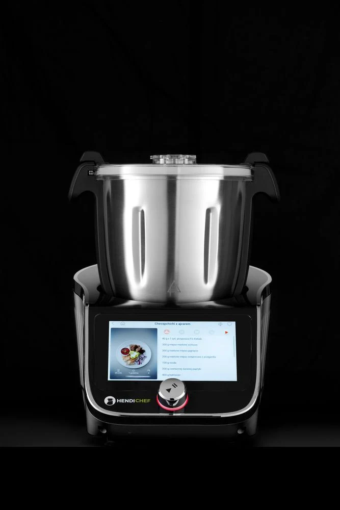 HENDI Multifunktions-Küchenmaschine HENDICHEF, schwarz – 3 l – 230 V / 1400 W – 210 × 380 × H 320 mm