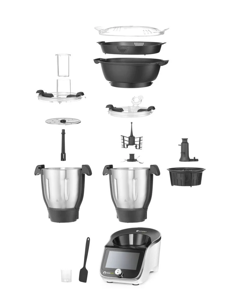 HENDI Multifunktions-Küchenmaschine HENDICHEF, weiß – 3 l – 230 V / 1400 W – 210 × 380 × H 320 mm