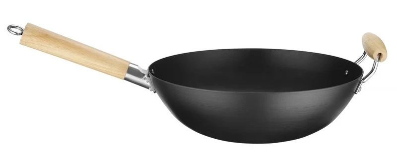 HENDI Wok mit Holzgriff – 324 × 565 mm