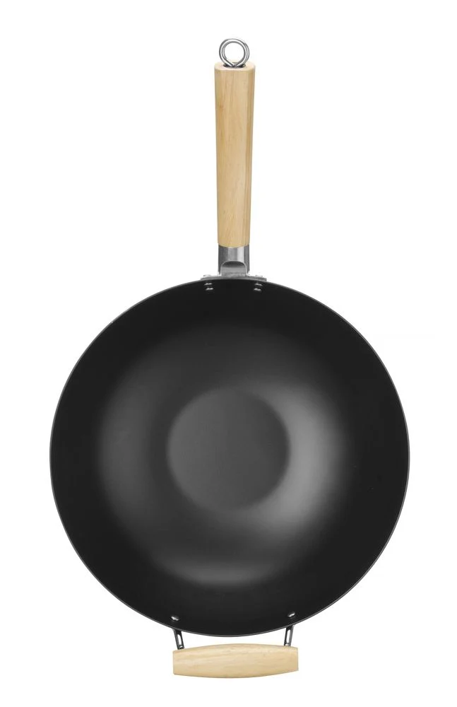 HENDI Wok mit Holzgriff – 324 × 565 mm
