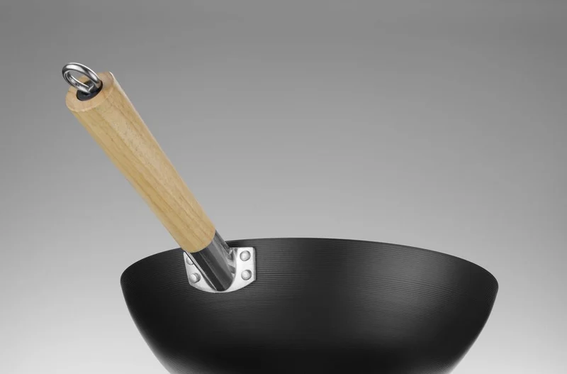 HENDI Wok mit Holzgriff – 324 × 565 mm