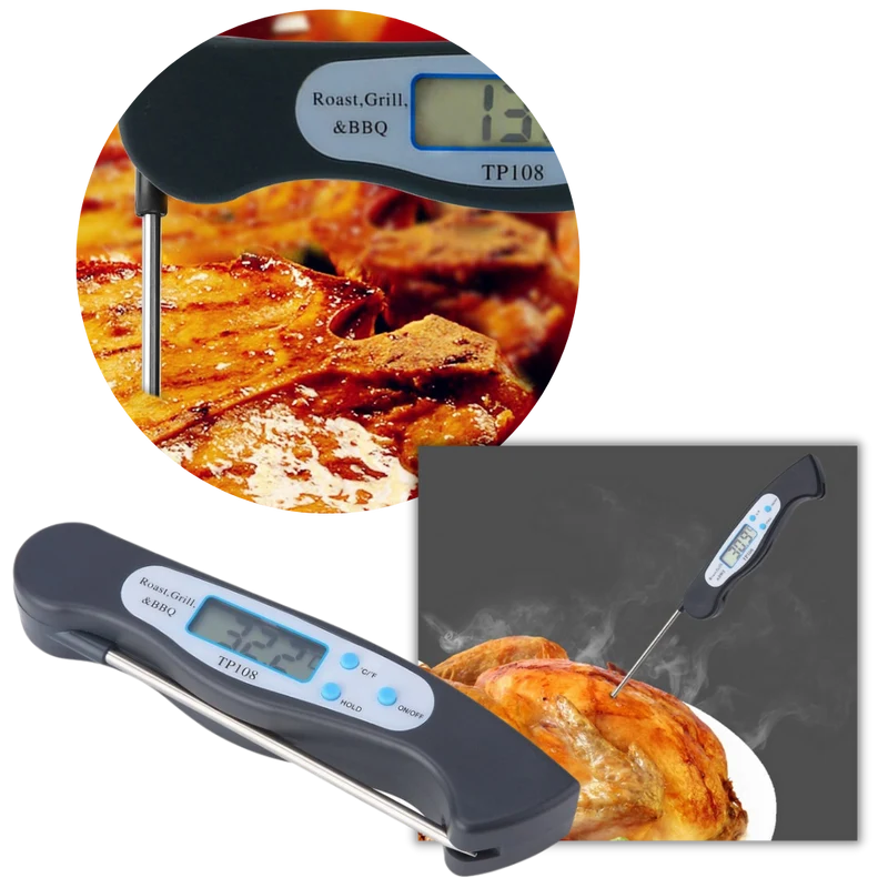 Vouwbare Instant Read Digitale Voedselthermometer