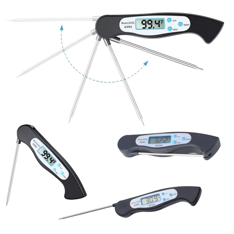 Vouwbare Instant Read Digitale Voedselthermometer