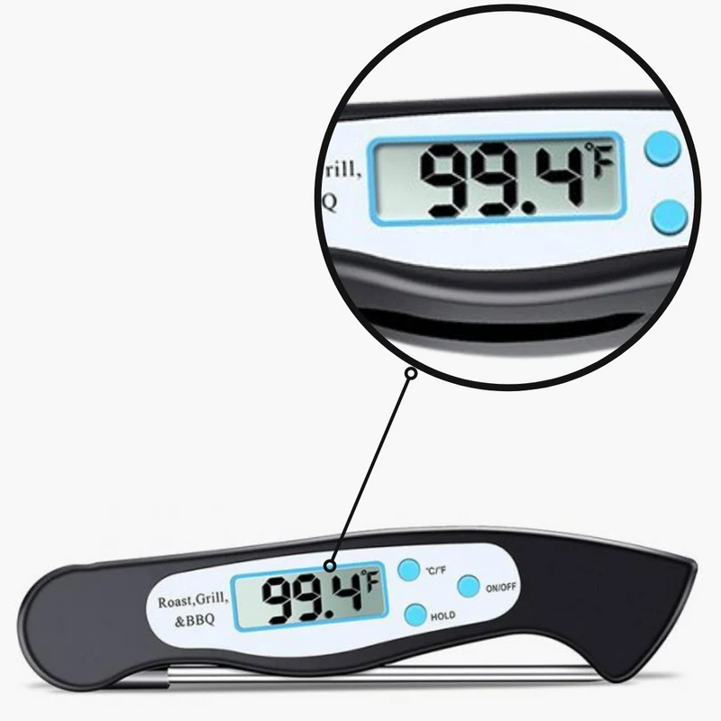 Vouwbare Instant Read Digitale Voedselthermometer