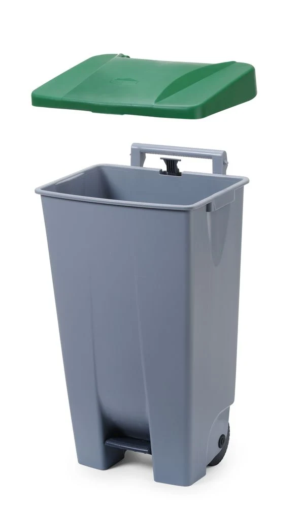 HENDI Abfallbehälter – 120 l – Hellgrau – 510 × 425 × H 875 mm