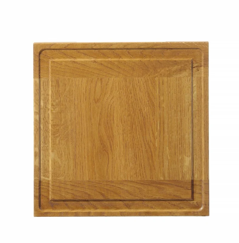 HENDI Servierbrett aus Eichenholz – Rechteckig – 270 × 270 × H 20 mm