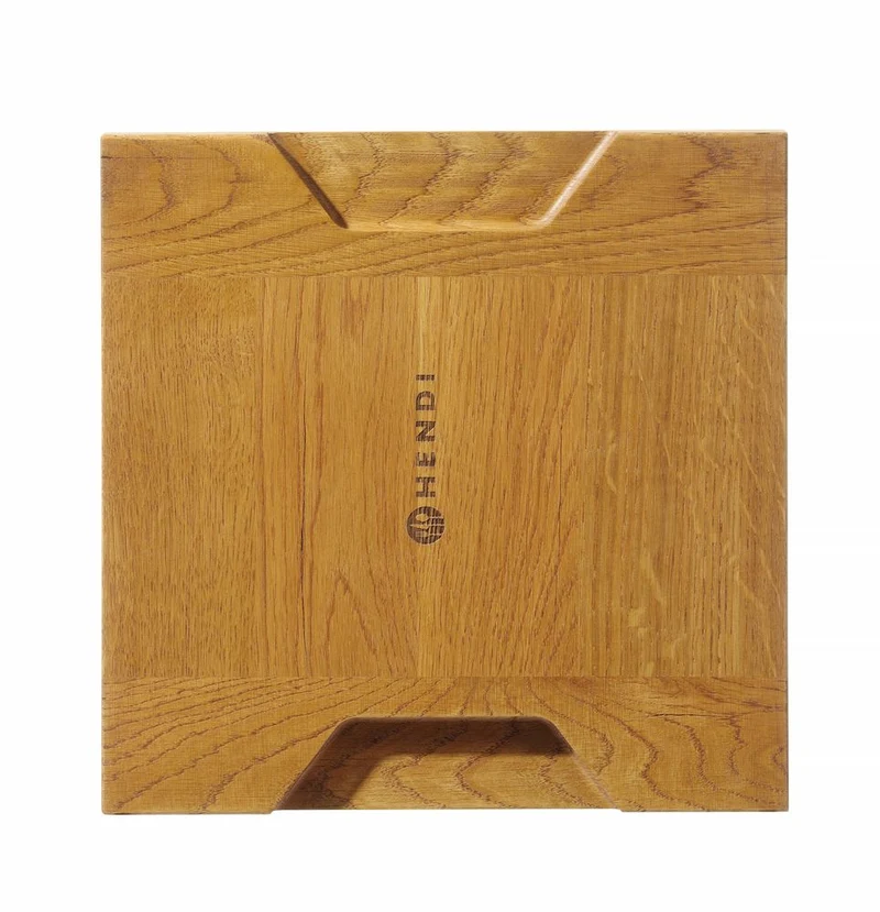 HENDI Servierbrett aus Eichenholz – Rechteckig – 270 × 270 × H 20 mm