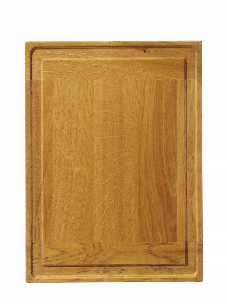 HENDI Servierbrett aus Eichenholz – Rechteckig – 370 × 270 × H 20 mm